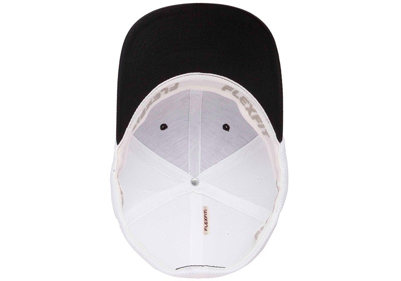 Flexfit Unisex Adult Ultrafibre Airmesh Fitted Cap Hat, Black/White, Small-Medium US - Image 2